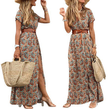 Autumn Dress 2020 Women New Fashionable Bohemian V-neck Floral