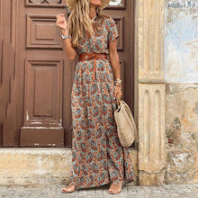Autumn Dress 2020 Women New Fashionable Bohemian V-neck Floral