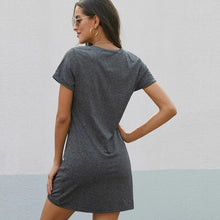 T shirt Dress for Women Summer 2020 New Plus Size Twist Knot Casual