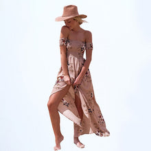 Women Dress 2020 Europe Printing Show Thin Holiday Strapless