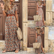 Autumn Dress 2020 Women New Fashionable Bohemian V-neck Floral